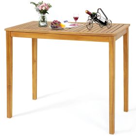 Rectangular Indoor and Outdoor Bar Height Table for Garden